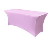 Obstal - Tovaglia in spandex elasticizzato per tavoli pieghevoli standard, universale, rettangolare, per feste, colore viola chiaro, dimensioni 182,8 x 76,2 x 76,2 cm (lunghezza x larghezza x altezza)