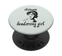 OBSTINATO, TESTA RAGAZZA Jane Austen Citazione Reader Meme PopSockets PopGrip Adesivo