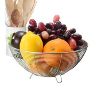 Obstkorb aus Draht | Moderne runde Obstschale mit Ständer | Großer Obstständer aus Metall für die Küchentheke, das Wohnzimmer oder den Esstisch, robusto, offene Aufbewahrungsschale für Obst, Snacks un