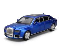 OBTABYBQX Pressofusione 1/24 For Aurus Senat Alloy Limousine Luxy Modello Auto In Scala Modello Veicolo In Metallo Raffinato Ornamenti Da Collezione Ricordo(Blue)