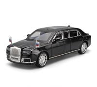 OBTABYBQX Pressofusione 1/24 For Aurus Senat Alloy Limousine Luxy Modello Auto In Scala Modello Veicolo In Metallo Raffinato Ornamenti Da Collezione Ricordo(Black president)