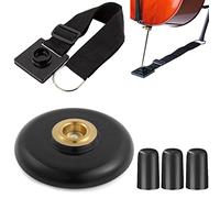 OBTANIM 5 fermapanni per violoncello con cinghia regolabile, supporto antiscivolo per violoncello, 3 pezzi, protezione per pavimento con punta in gomma per violoncello e basso, accessori per
