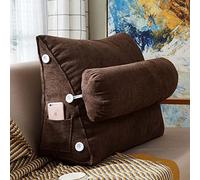 OBTUSS Cuscino a cuneo per lettura e TV, cuscino di supporto lombare con collo regolabile, morbido cuscino rimovibile per testiera e schienale, cuscino di supporto per divano letto