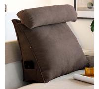 OBTUSS Cuscino a cuneo triangolare, cuscino da lettura con collo regolabile, cuscino per schienale per divano letto, testiera del letto, cuscino di supporto lombare