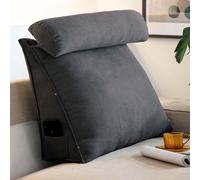 OBTUSS Cuscino a cuneo triangolare, cuscino da lettura con collo regolabile, cuscino per schienale per divano letto, testiera del letto, cuscino di supporto lombare