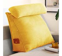 OBTUSS - Cuscino a cuneo triangolare per la lettura, con collo regolabile, cuscino di supporto per la schiena e il collo, per divano letto, cuscino di supporto lombare per testiera