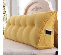 OBTUSS - Cuscino grande per testiera da letto, per lettura, cuscino da comodino, per divano, cuscino lungo 120x50x20 cm, cuscino triangolare per schienale, cuscino per posizionamento, cuscino a cuneo