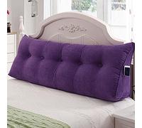 OBTUSS - Cuscino grande per testiera da letto, per lettura, cuscino per comodino, per divano, cuscino lungo 80x50x20 cm, cuscino triangolare per schienale, cuscino di supporto per la schiena