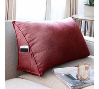 OBTUSS Cuscino triangolare da lettura, per divano e TV, 70 x 35 x 20 cm, cuscino per schienale di divano letto, con fodera rimovibile e lavabile