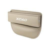 Obumi Scatola Portaoggetti per Seggiolino Auto, per Volvo XC60 Organizer Laterale Multifunzionale Seat Gap Filler Accessori,A Beige
