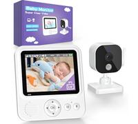 OBVHNUA Baby Monitor Video e Audio 2,8" 720P LCD IPS 2000mAh USB-C Baby Phone con Zoom Digitale VOX Visione Notturna Comunicazione Bidirezionale Sensore Ninna Nanna