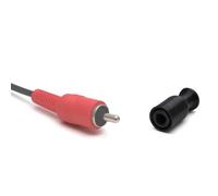 Obvious Matters Copertura RCA per cavo femmina maschio, presa sicura, protezione per mixer, ricevitore e amplificatore, protezione audio protezione acqua sporco polvere (spina RCA + maniglia, 4)