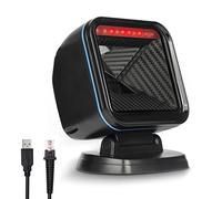 OBZ 2D Lettore Codice a Barre e Qrcode, 1D Lettore Barcode da Banco cavo USB Cablato Scanner di Codici a Barre da Tavolo Lettore QR Code e Barcode per PC Magazzino Supermercato Negozio POS