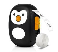 OBZ Etichettatrice Bluetooth Mini - Stampante Etichette Adesive Senza Inchiostro, App con 60+ Caratteri e 500+ Icone, Termica Portatile Stampa Printer per Casa, Cucina, Scuola, Ufficio (Nero)