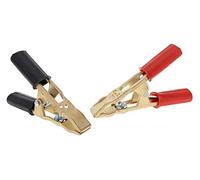 OC-PRO Pinze professionali in ottone per cavo di avviamento, set di 2 (rosso e nero) - sezione massima del cavo: 50 mm² - grande conduttività - capacità: 400 ampere