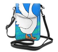 Oca bianca allarga le ali Borsa a tracolla leggera in pelle per cellulare, borsa a tracolla da donna, borsa da viaggio con scomparti per carte di credito,