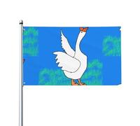 Oca bianca allargare le ali Stampe Bandiere decorative per esterni 0,9 x 1,5 m leggere e belle adatte per cortili all'aperto e celebrazioni di festival.