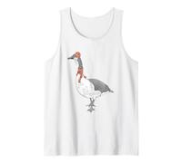 Oca Che Indossa Un Cappello Invernale di Lana e Una Sciarpa Canotta