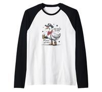 Oca da cowboy che indossa stivali e tiene una birra, oca è sciolta Maglia con Maniche Raglan