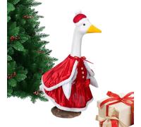 Oca da Portico Abbigliamento Natalizio Costume Papero di Natale con | Abito Invernale per Oca da Esterno per Giardino Prato Portico Balcone Cortile Decorazione