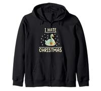 Oca di Natale Oca X-mas Brutto Natale I Hate Christmas Felpa con Cappuccio