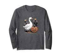 Oca Folk Art con Zucca - Halloween Rustico Maglia a Manica