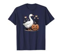 Oca Folk Art con Zucca - Halloween Rustico Maglietta