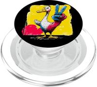 Oca segno della pace retrò pop uccello carattere grafico divertente PopSockets PopGrip per MagSafe