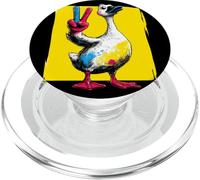 Oca segno della pace retrò pop uccello carattere grafico gesto PopSockets PopGrip per MagSafe