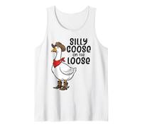 Oca Silly On The Loose Cowboy Divertente Animale Uomini Donne Bambini Canotta