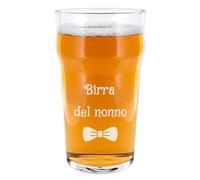 Ocadeau Bicchiere da birra Nonic personalizzato - Testo inciso su questo grande bicchiere da birra trasparente - Bicchiere da pinta personalizzabile