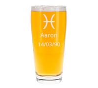 Ocadeau Bicchiere da birra personalizzato - Testo inciso su questo bicchiere da birra personalizzabile - Unico bicchiere semitrasparente