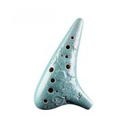 Ocarina 12 Fori Contralto C Tono Rilievo Scultura Ceramica Ocarine Strumenti Musicali(D)