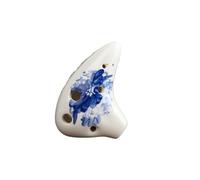 Ocarina 6 Fori Piccola Ocarina Soprano Tono D Ocarina Per Principianti Insegnamento Ciondolo In Ceramica Ocarina (Color : Blue white)