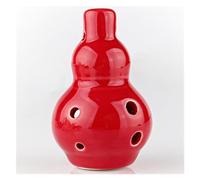 Ocarina a 3 colori Ocarina a 6 fori Alto C Tono Ocarina per principianti Ciondolo in ceramica didattico (Color : Crimson)