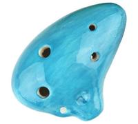 Ocarina a 4 colori, 6 fori, piccola ocarina sottomarina contralto in Do per principianti, souvenir da viaggio (blu)