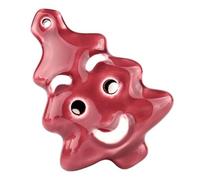 Ocarina A 4 Colori, A 6 Fori, Ocarina Alto, Tono C, Per Principianti, Souvenir, Ciondolo In Ceramica (Color : Pink)