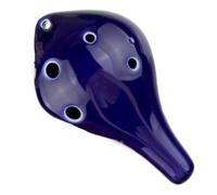Ocarina A 4 Colori Bocca Lunga A 6 Fori Piccola Ocarina Alto C Tono Ocarina Per Principianti Ciondolo In Ceramica Didattico (Color : Blue)