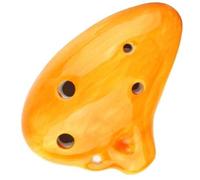 Ocarina a 4 colori, con 6 fori, piccola ocarina sottomarina contralto in Do per principianti, souvenir da viaggio (arancione)