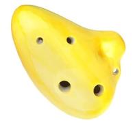 Ocarina a 4 colori, con 6 fori, piccola ocarina sottomarina contralto in Do per principianti, souvenir da viaggio (giallo)