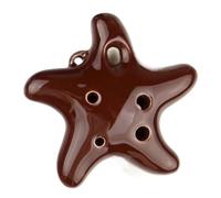 Ocarina A 4 Colori Ocarina A 6 Fori Alto C Tono Ocarina Per Principianti Ciondolo In Ceramica Didattico (Color : Brown)