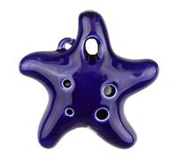 Ocarina A 4 Colori Ocarina A 6 Fori Alto C Tono Ocarina Per Principianti Ciondolo In Ceramica Didattico (Color : Blue)