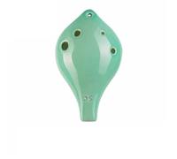 Ocarina a 6 fori affumicata per principianti con materiali didattici alto chiave AC professionale strumento musicale entry-level in ceramica (verde chiaro SC (alti))