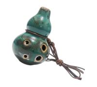 Ocarina a 6 fori C, piccola zucca in ceramica con cordino per lezioni introduttive e ingresso in viaggio, ocarina in ceramica strumento a fiato scuola introduzione musica per principianti Pratica