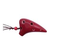 Ocarina a 6 fori in ceramica C Tune No Bend Add Fun Colorful Music Lover mini ocarina per principianti (marrone)