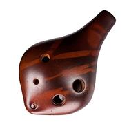 Ocarina a 6 fori SF-tune Principiante F-tune a sei fori acuto Ocarina in ceramica nera Strumento a fiato manuale Strumento ocarina