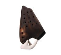 Ocarina Alto Do a tre tubi bianco opaco(Unglazed)