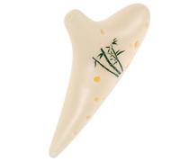 Ocarina Alto in Resina a 12 Fori, Strumento Musicale Tradizionale | Leggera e Resistente Agli Urti, per Lezione e Viaggio, Borsa Protettiva, Beige