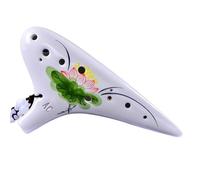 Ocarina Artigianale Dipinta A Mano A 12 Fori Con Sintonizzazione AC Ocarina Professionale Per Principianti A 12 Fori Strumento Per Alte Prestazioni Ocarinawind(Style 1)