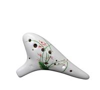 Ocarina Bianca Strumento ocarina professionale contralto a 12 fori con chiave in Do e chiave in La con buona intonazione e tono(4)